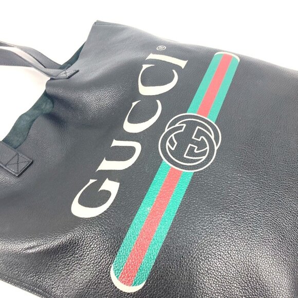 GUCCI Black Leather Shoulder Bag - Picture 8 of 12